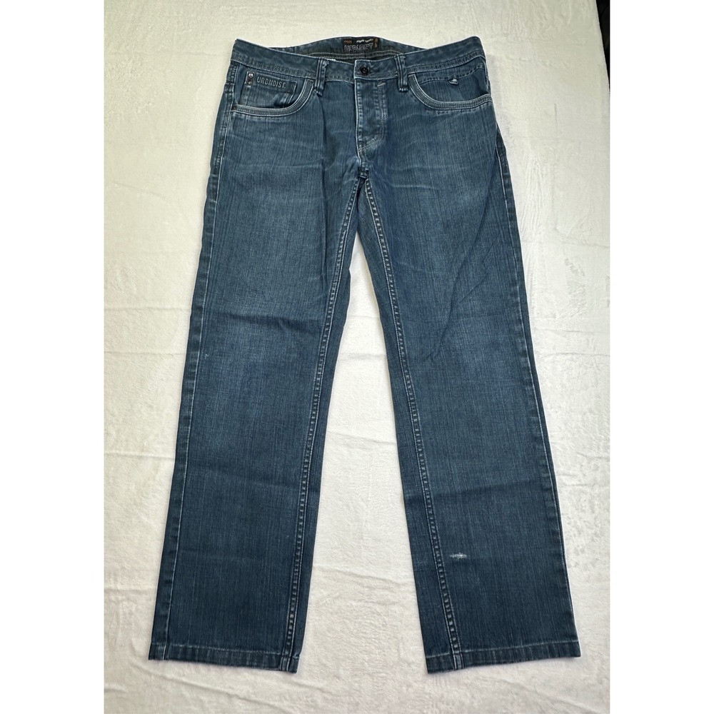 Angelo Litrico UrbnDist Jeans Mens 36x32 Blue Slim Fit Button Fly Denim